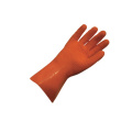 Long Sleeve Orange Latex Rough Smooth Glove-5224